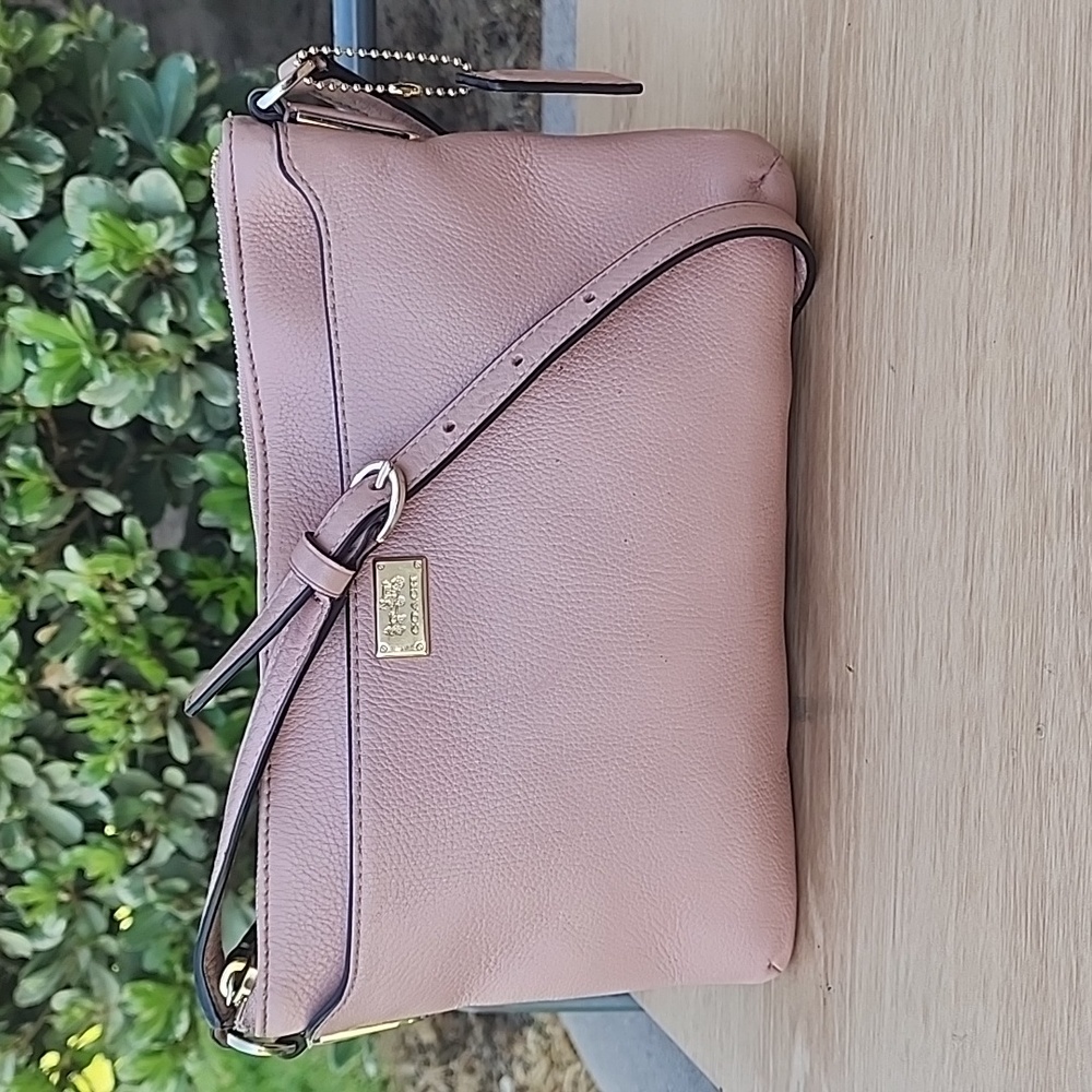 Coach  Madison Leather Swingpack Rose Petal Crossbody Bag